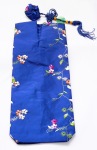 Wine Bottle Silk Bag -Deep Blue